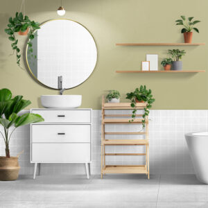 Gray Wall Tiles Washroom